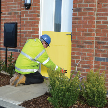 Tecdura Stickymat FR TS63 MD 1.04m x 50m Yellow Door