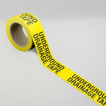 First Fix Underground Drainage Tape 50mm x 66m Yellow