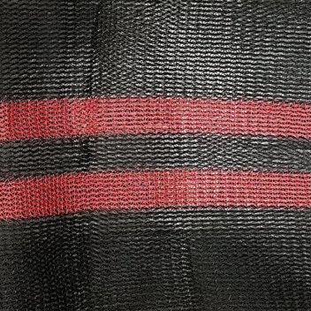 Debris Netting FR TS62 Certified 2m x 50m Black/Red Bands